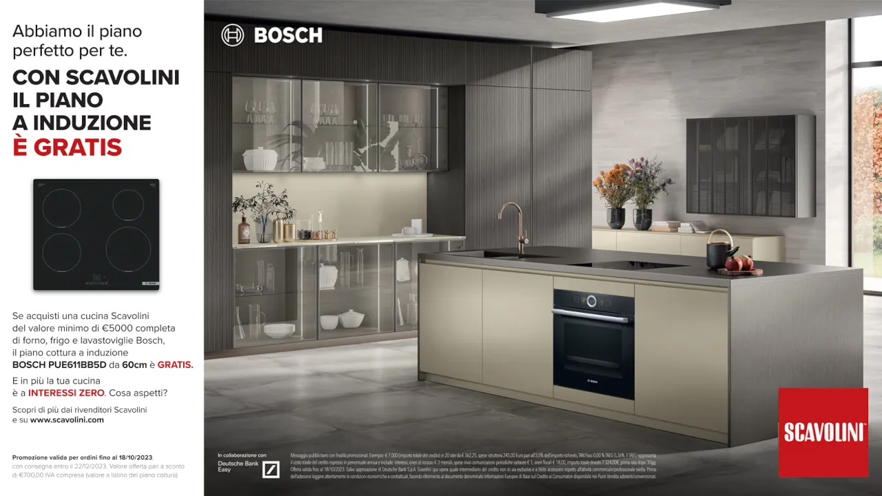 Scavolini Ti Regala Piano Cottura e Forno Bosch