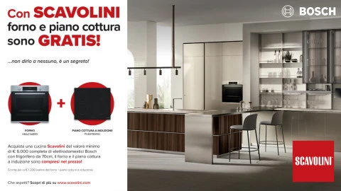Scavolini Ti Regala Piano Cottura e Forno Bosch